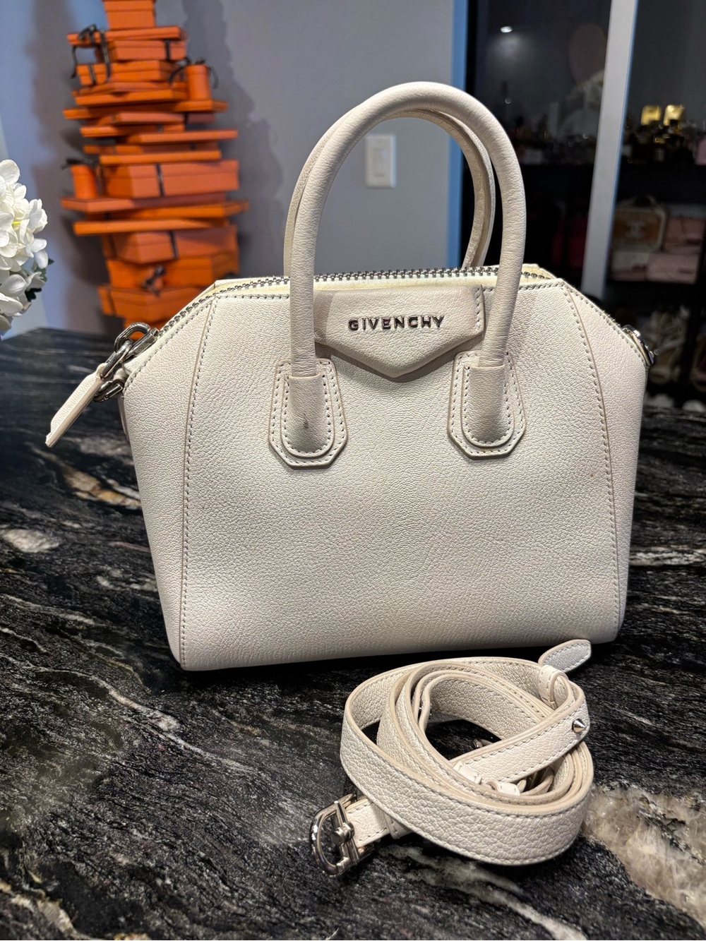 Givenchy Off-White Antigona-Inspired Mini Satchel